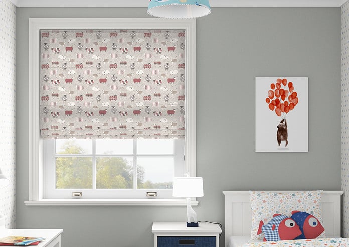 Baa Baa, Peony - Twist&Fit Roman Blind - Image 3